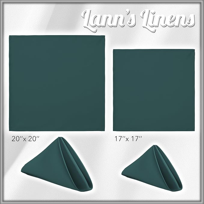 Lann's Linens Set of 12 Cloth Dinner Napkins, 20-inch Polyester Napkins - Image 8