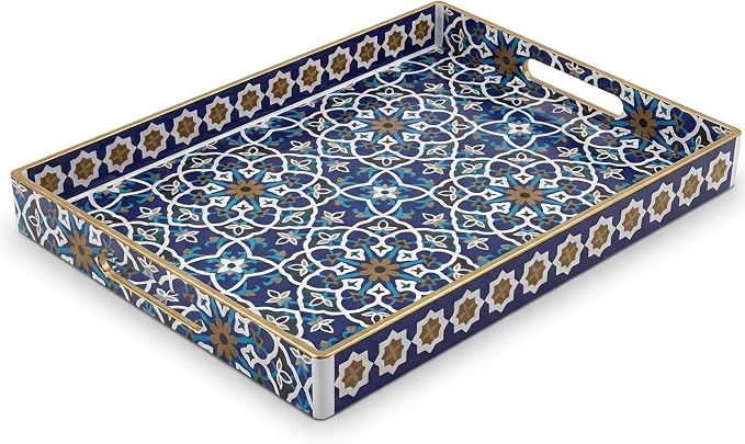 AGIOTA Coffee Table Trays for Living Room Serving Tray by ServingCustomersBornforQuality