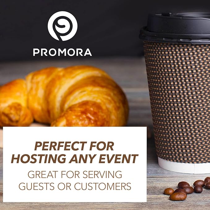 Promora Brown Disposable Coffee Cups - Image 4