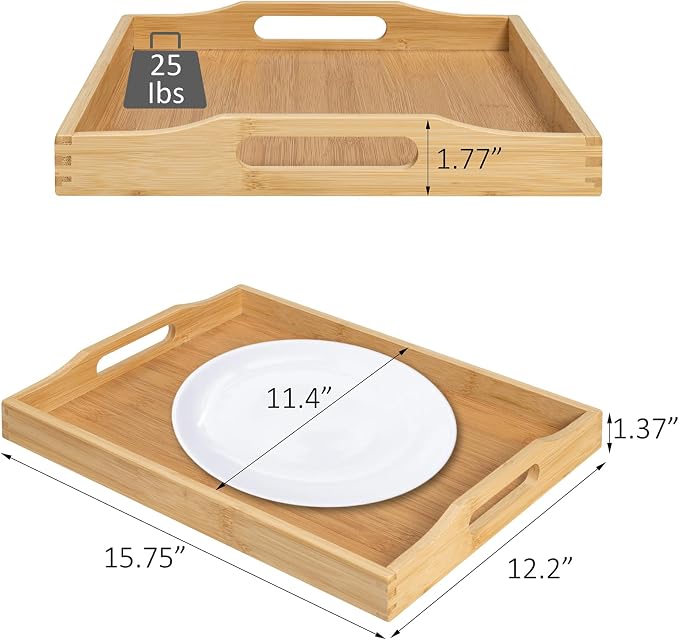 RRX Bamboo Food Serving Tray - Image 3