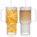 INSETLAN 24 oz Water Ripple Glass Tumbler by INSETLAN