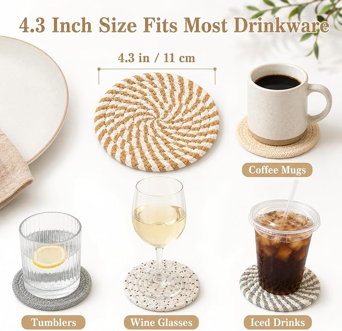 MAQIHAN 8 PCS Coasters for Drinks - Image 4