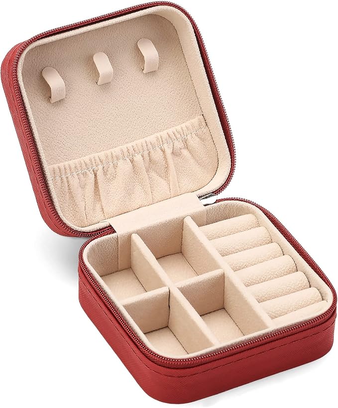 ZPROW Travel Jewelry Case, Mini Portable Jewelry Travel Boxes, Small Jewelry by ZPROW
