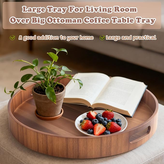 20 Inch Ottoman Coffee Table Tray - Image 4