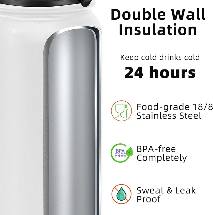 Fanhaw 20 oz Insulated Stainless Steel Water Bottle - Image 3