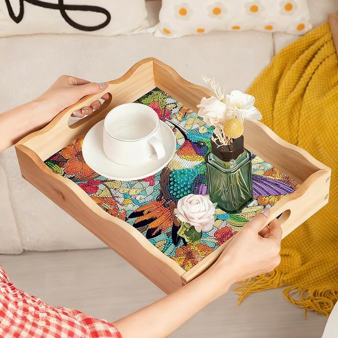 EWJRNSF Diamond Art Kits for Adults Wooden Serving Trays - Image 7