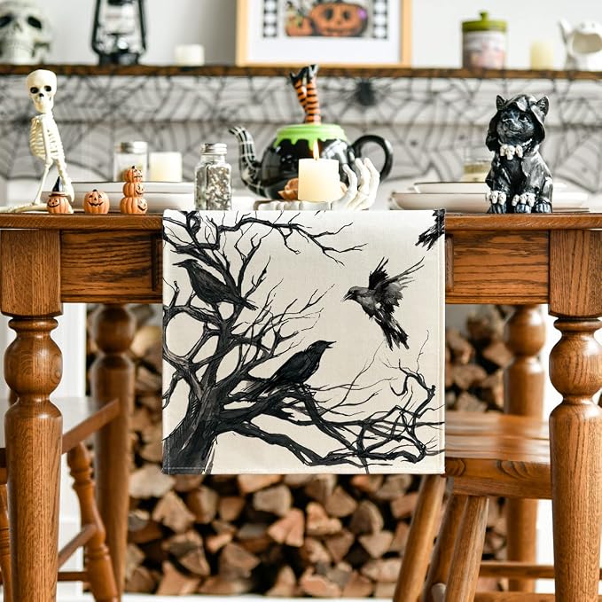 Artoid Mode 210 GSM Halloween Table Runner 13x90 Inch Home Party Decor | - Image 2