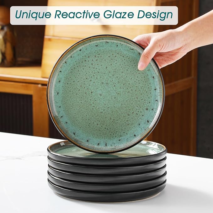 vancasso Plates and Bowls Sets, 18 Pieces Stoneware Dinnerware Sets - Image 8
