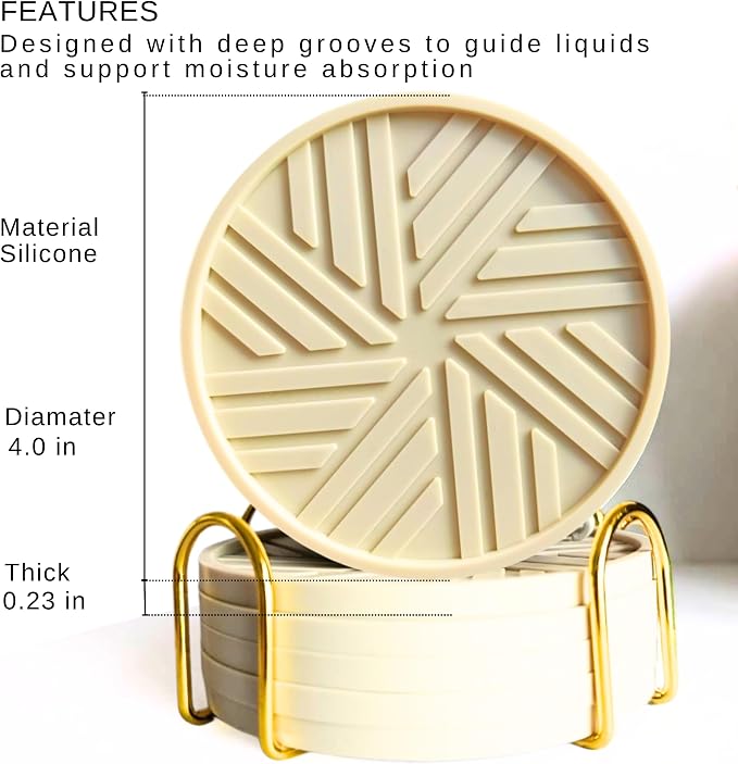 Silicone Coasters Set of 6 - - Image 2