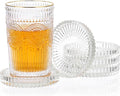 JUXYES Set of 5 Heat-Resistant Clear Glass Coaster by JUXYES