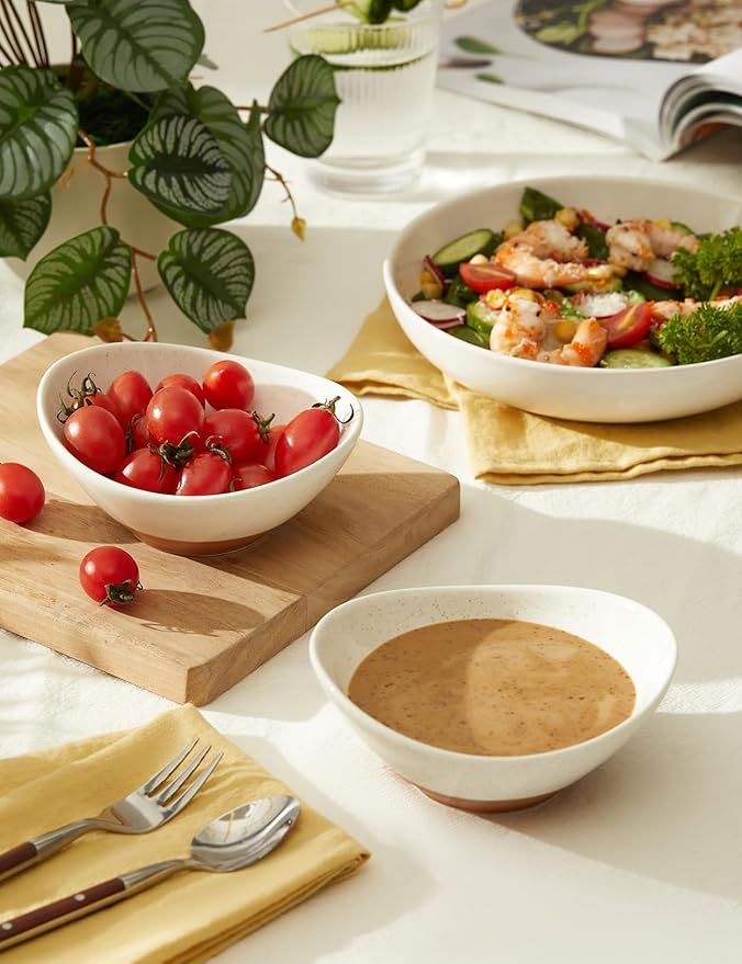 Teocera 5 Inch Porcelain Small Bowls Set, 6 Ounce small serving bowls - Image 3