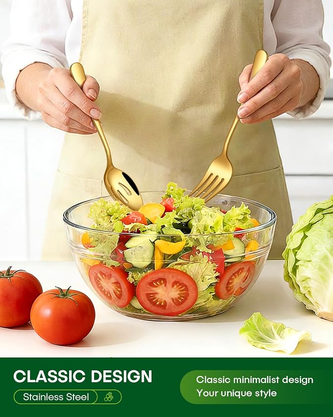 PHILIPALA 45 Piece Gold Silverware Set - Image 7
