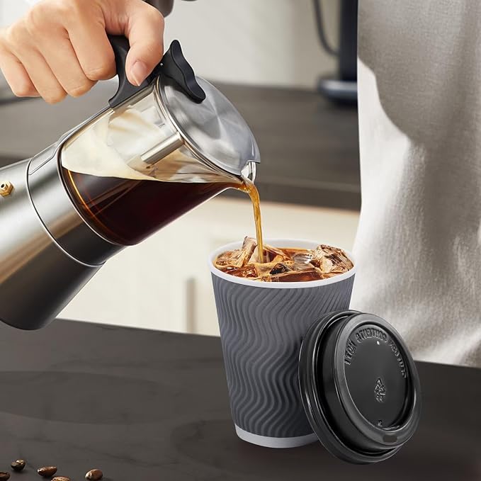 Clawsoff 500 Pack 12 oz Disposable Insulated Coffee Cups - Image 8