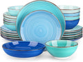 vancasso Bonita Stoneware Dinnerware Sets, 24 Pieces Dishes Set by vancasso