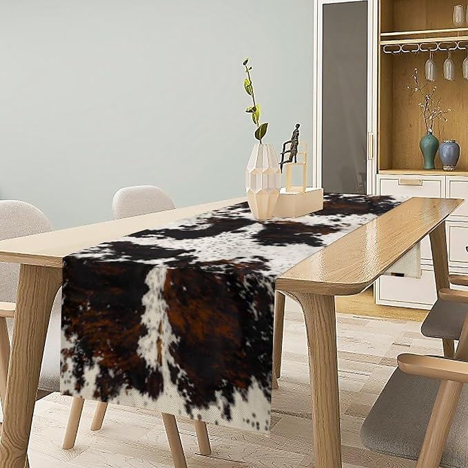 Cow Print Table Runner, 13x36 Inch - Image 2