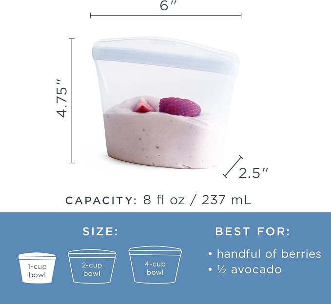 Stasher Premium Reusable Silicone Food Storage Bowl, 1-Cup | Food-Safe Silicone - Image 5