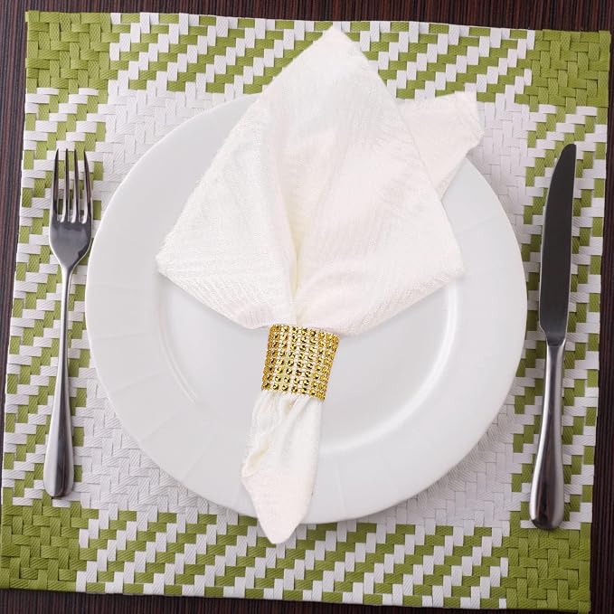 Gold Napkin Rings Set - Image 4