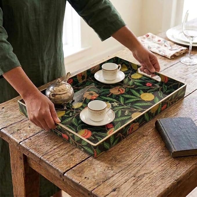 15.8" x 11.8" Black Plastic Serving Tray - Image 7