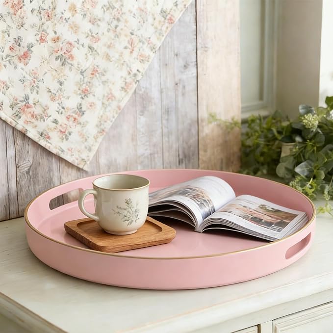Pink Decorative Serving Tray - Image 3