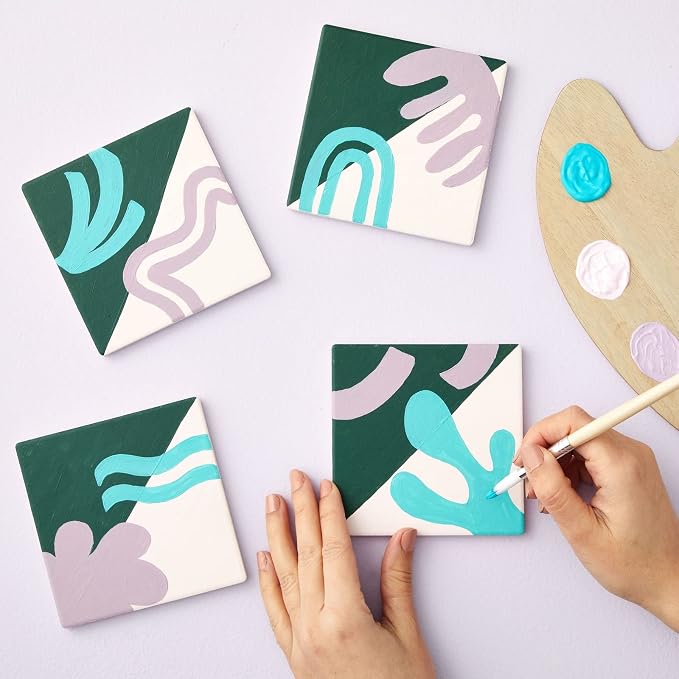 Bright Creations White Tile Coasters - Image 3