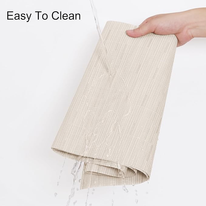Table Runner 55 Inches Long, Vinyl Woven Heatproof Table Runners | Washable - Image 3