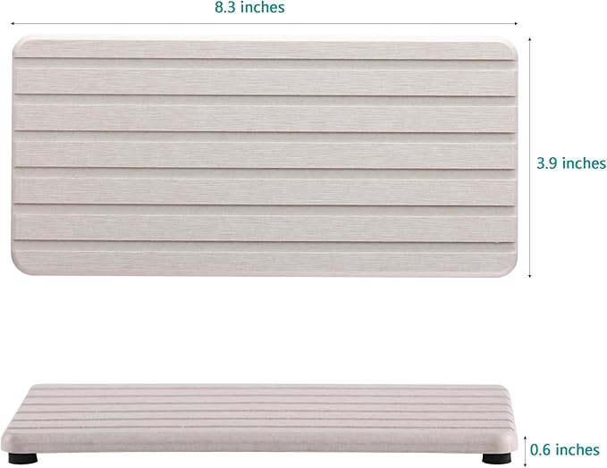 NiuYichee 2 PCS Water Absorbent diatomite Coasters, 8.3" x 4" Water Absorbing - Image 6