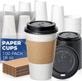 Fit Meal Prep 16 oz 100 Pack Disposable Coffee Cups by FMPBRANDS