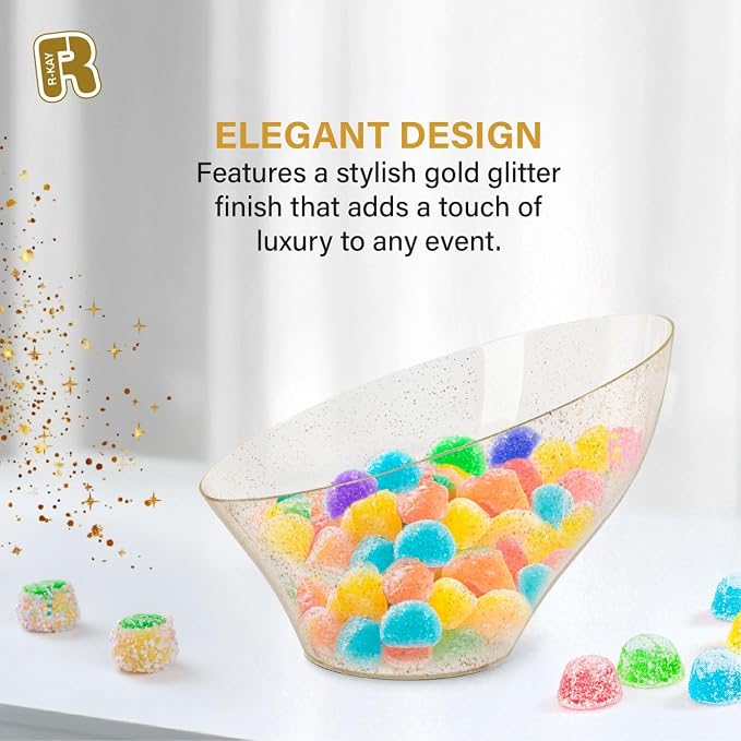 R-kay 6 Pack Glitter Angled Candy Bowls - Image 3
