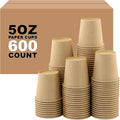 5 oz 600 Pack Disposable Coffee Cups, Bulk Brown Disposable Paper Cups by COOLCAP