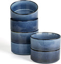famiware Star Cereal Bowl Set, 23 oz Soup Bowls Set of 6, Nebulas Blue | Double by Famiware