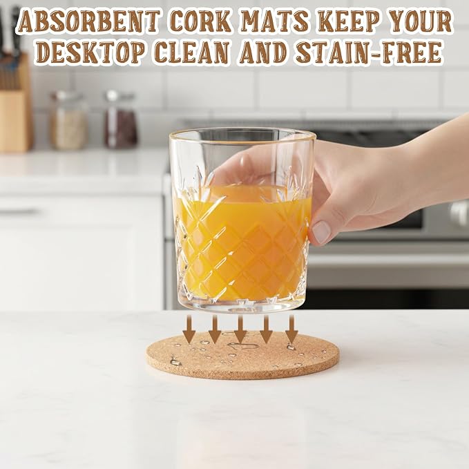 150 Pack Cork Coasters for Drinks, Bulk DIY Blank Coasters for Laser Engraving - Image 4