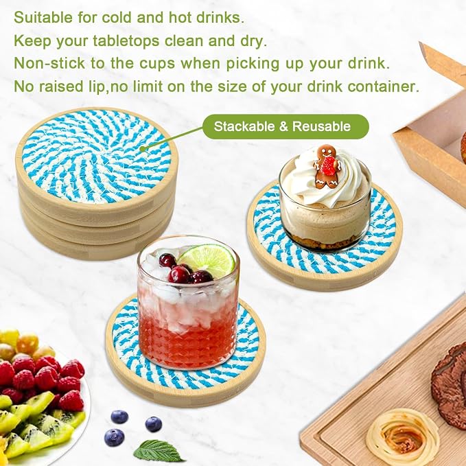 Eykao 5 Pack Absorbent Coasters - Image 4