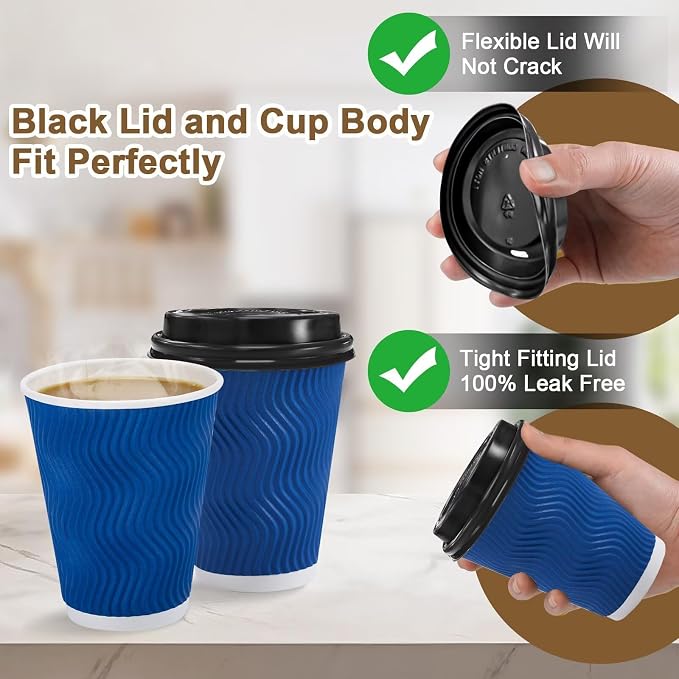 Clawsoff 100 Pack 12 oz Coffee Cups - Image 5