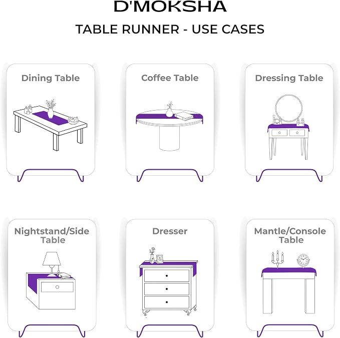 Signature Linen™ by D'Moksha Charcoal Grey Table Runner 48 Inches, 100% Pure - Image 6