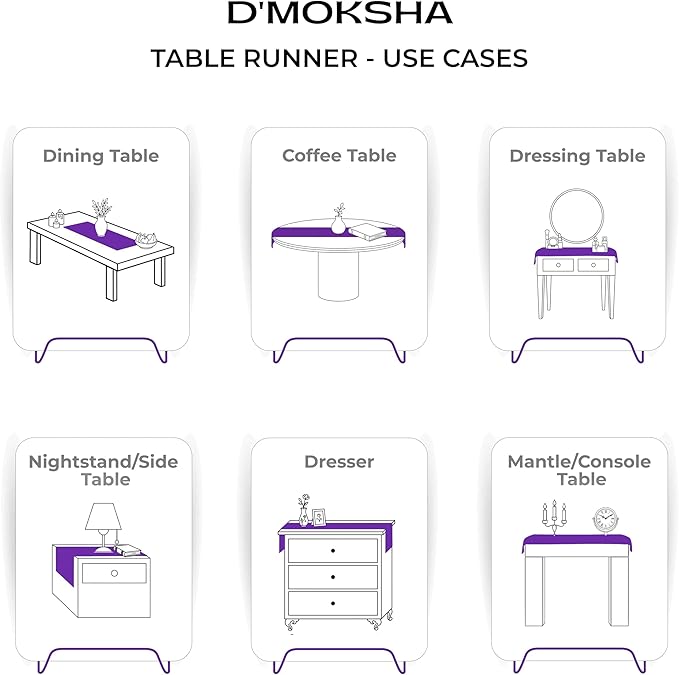 Signature Linen™ by D'Moksha Light Natural Table Runner 48 Inches, 100% Pure - Image 6