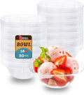 bUCLA 50Pack Clear Plastic Serving Bowls - 16oz Disposable Serving Bowls by BUCLA