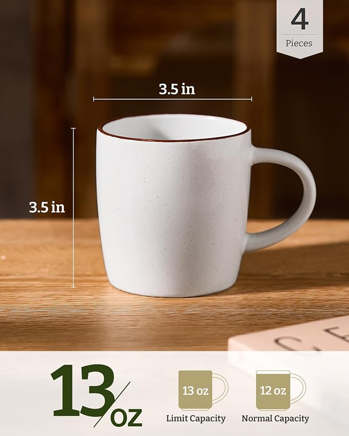 famiware Mercury Coffee Mugs 13 oz, Coffee Mugs Set of 4 - Image 4