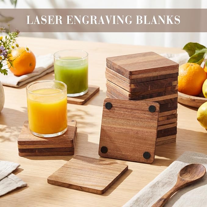 150 Pcs Unfinished Wood Coasters - Image 3