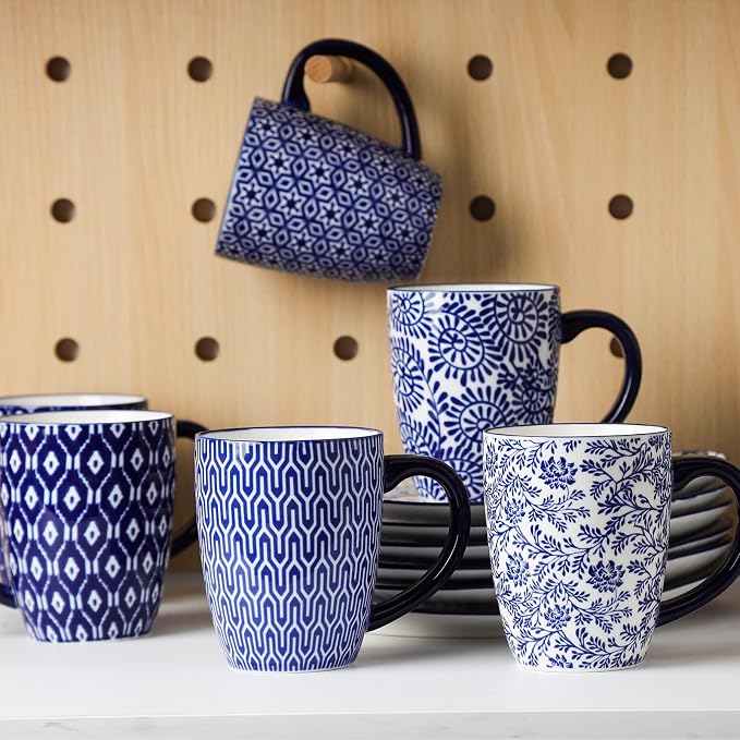 Selamica 16 oz Ceramic Coffee Mugs Set of 6, Ceramic Tea Cup - Image 4
