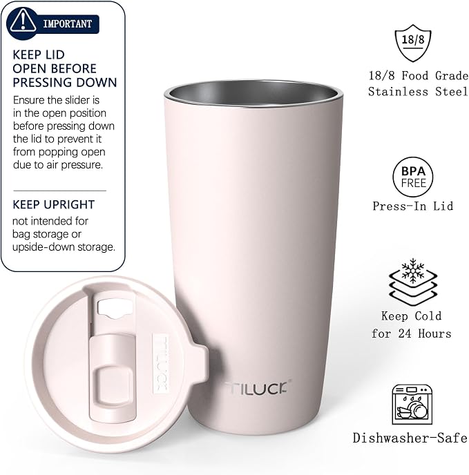 TILUCK 20 oz Insulated Coffee Tumbler - Image 2