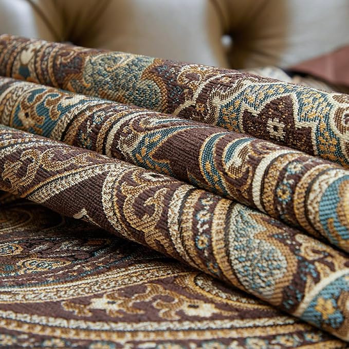 Luxury Vintage Design Table Runner 90 inches Long Embroidery Jacquard Fabric - Image 5