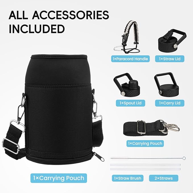 Konokyo 50 oz Insulated Stainless Steel Water Bottle Jug - Image 2