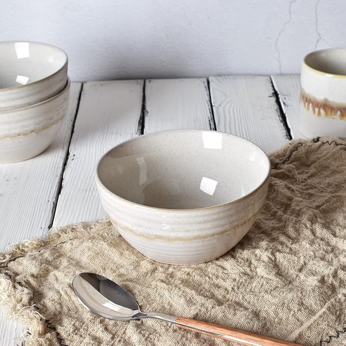 Ceramic Cereal Bowl Set of 4, 26 Oz, Soup Bowl - Image 5