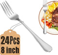 24 Piece Dinner Forks Set, Food-Grade Stainless Steel Silverware Forks by MUTNITT