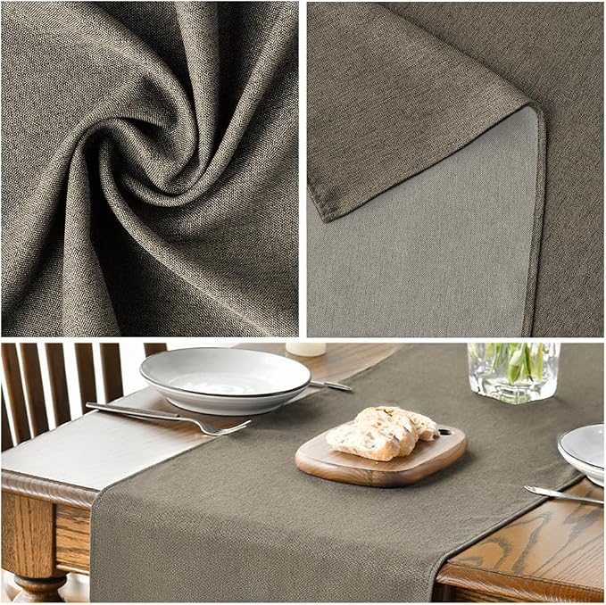 Artoid Mode Coffee Brown Table Runner, Seasonal Fall Washable Kitchen Dining - Image 4