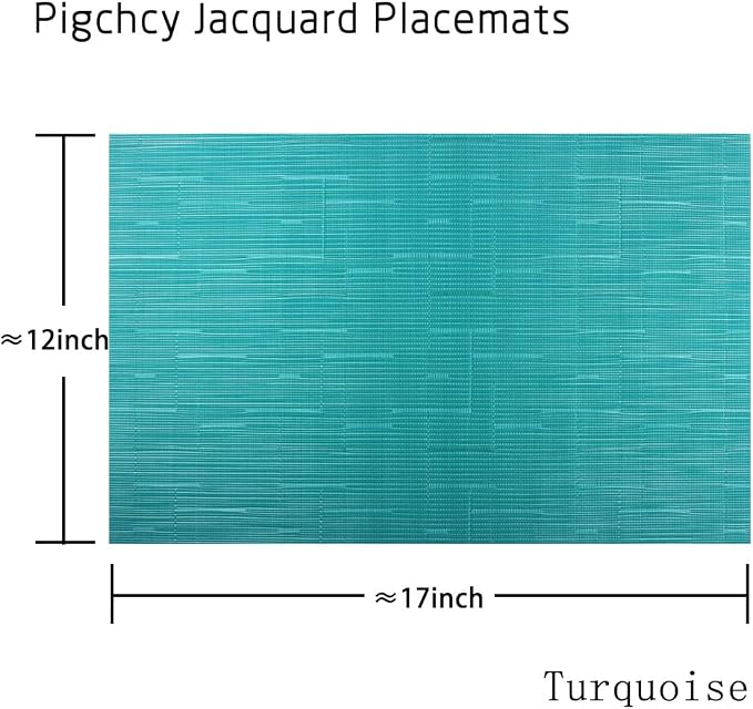 PIGCHCY Placemats Set of 8 Washable Durable Place Mats Vinyl Heat Resistant - Image 2