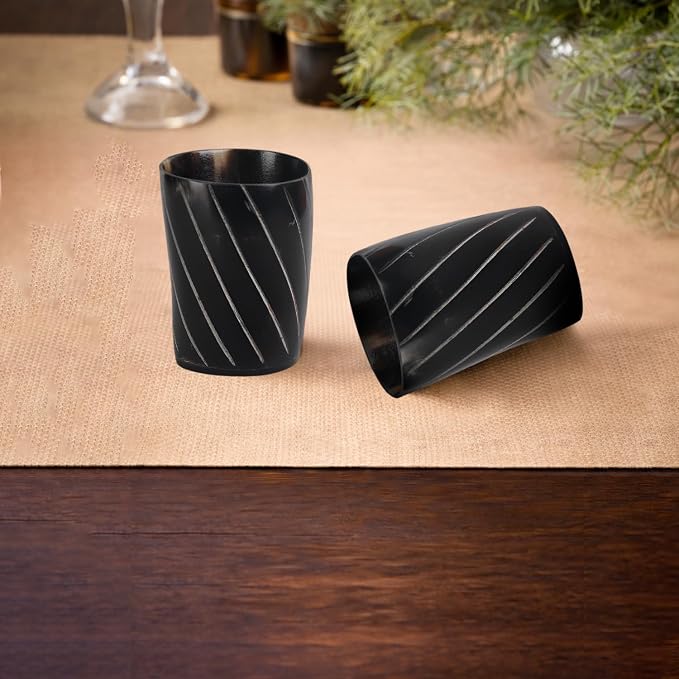 Handicrafts Home Viking Horn Shot Glasses Set of 4, Handmade Natural Ox Horn - Image 8