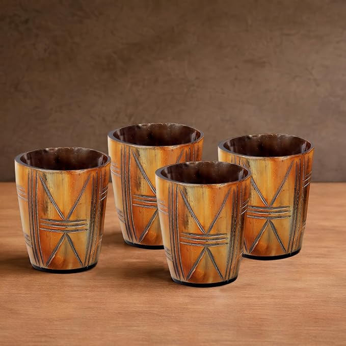 Handicrafts Home Viking Horn Shot Glasses Set of 8, Handmade Natural Ox Horn - Image 7