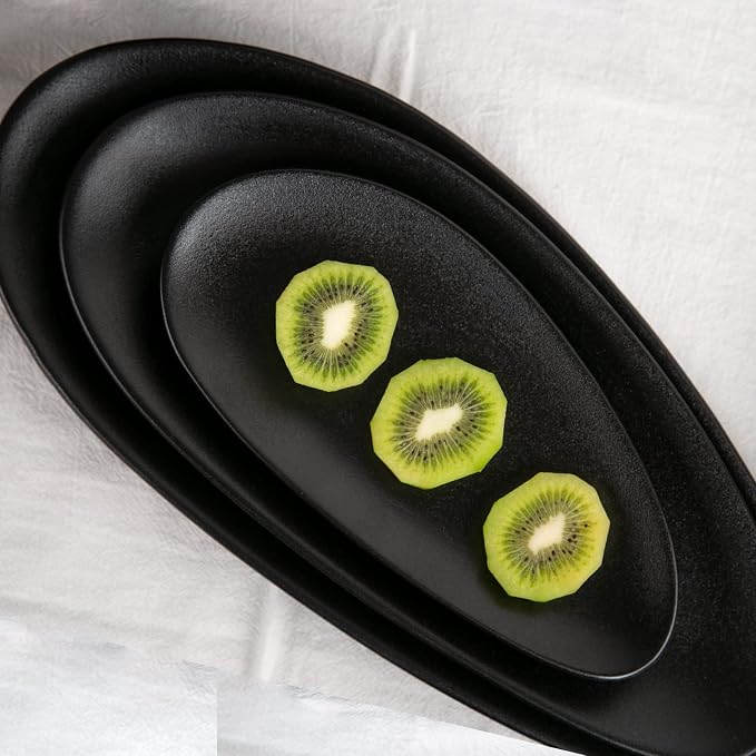 vicrays Large Oval Serving Platters, Stackable Serving Trays Serving Plates - Image 4