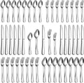 PHILIPALA 40 Piece Silverware Set, Stainless Steel Flatware Set by PHILIPALA